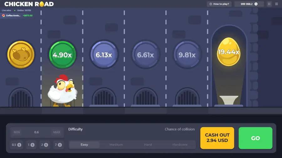 Chicken Road — original InOut Games crash game at PowerUp Casino