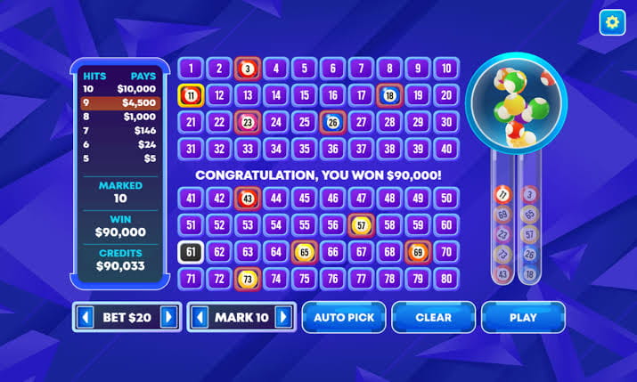 Power Keno by IGT — 80-ball keno hero banner at PowerUp Casino Canada